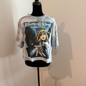 Anime Crop Top Graphic Tee
